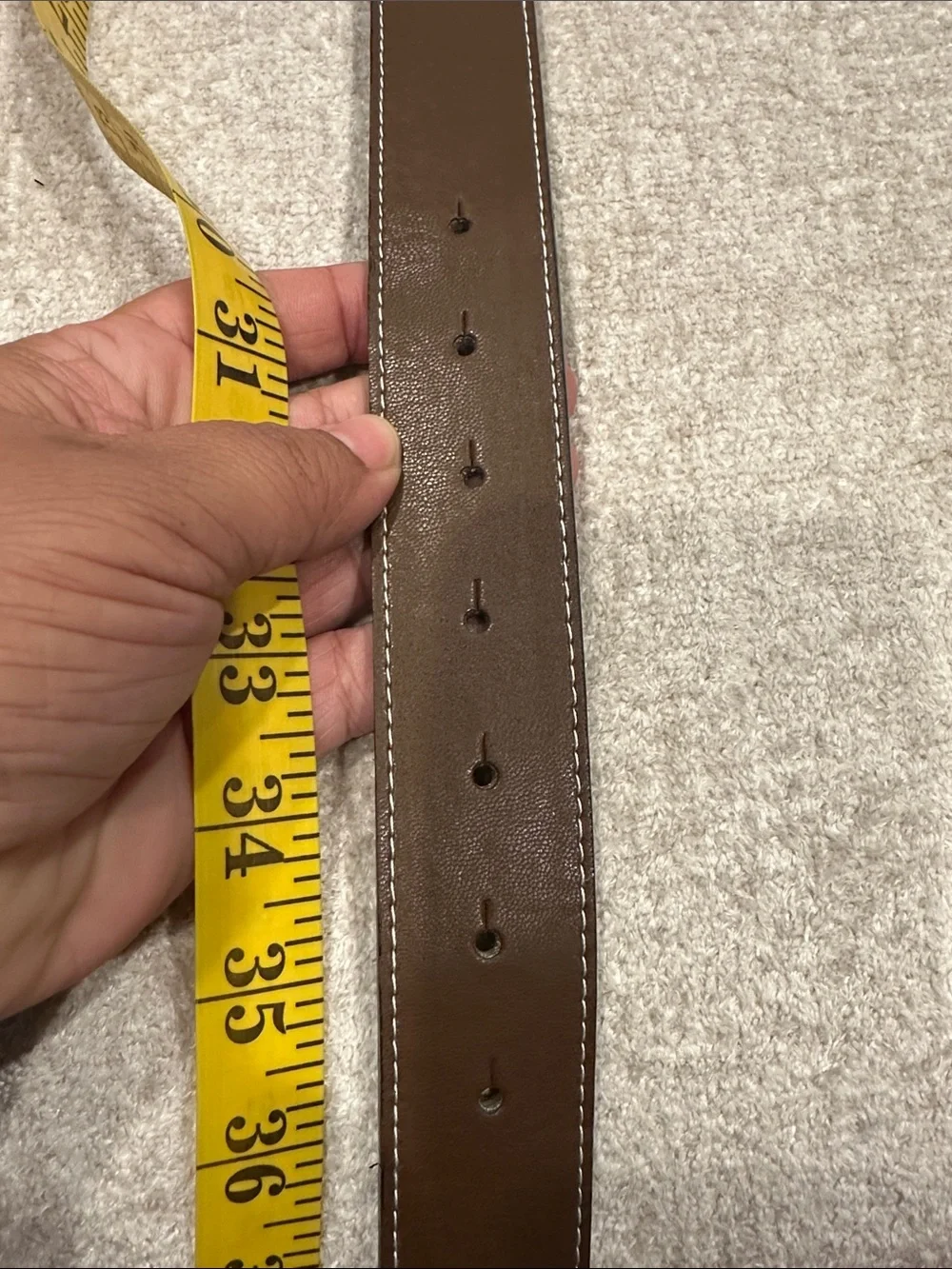 Halston Heritage Black and Brown Reversible Leather Belt with Gold Logo Buckle